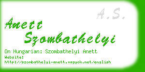 anett szombathelyi business card